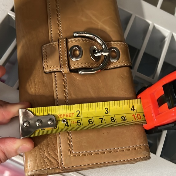 Coach Trifold Leather Buckle Wallet